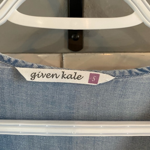 Given Kale Oversized Boho Denim Top - Picture 9 of 12